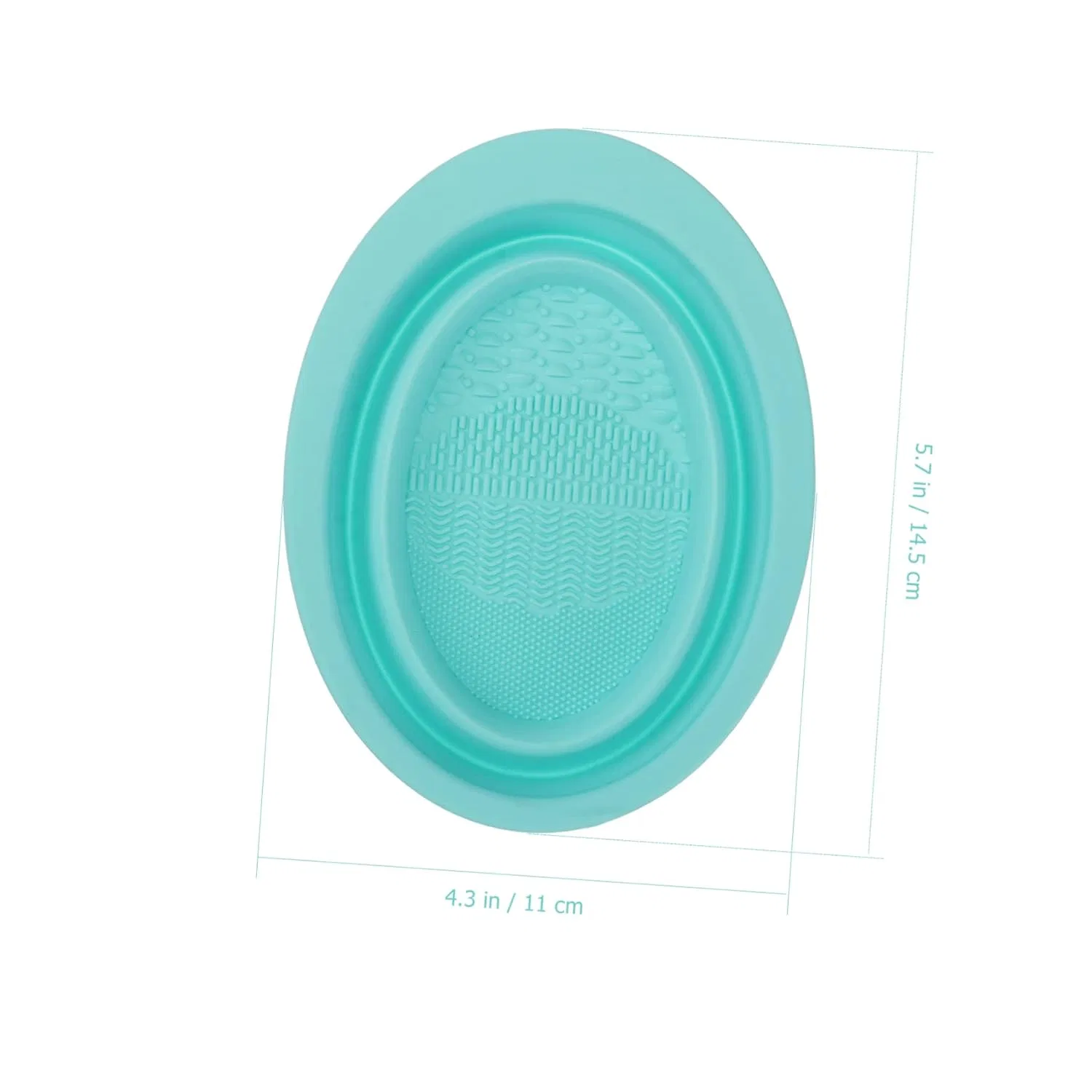 Силиконовая подушечка для чистки кистей FOMIYES, зеленый, 14.5x11x3 см — фото 4