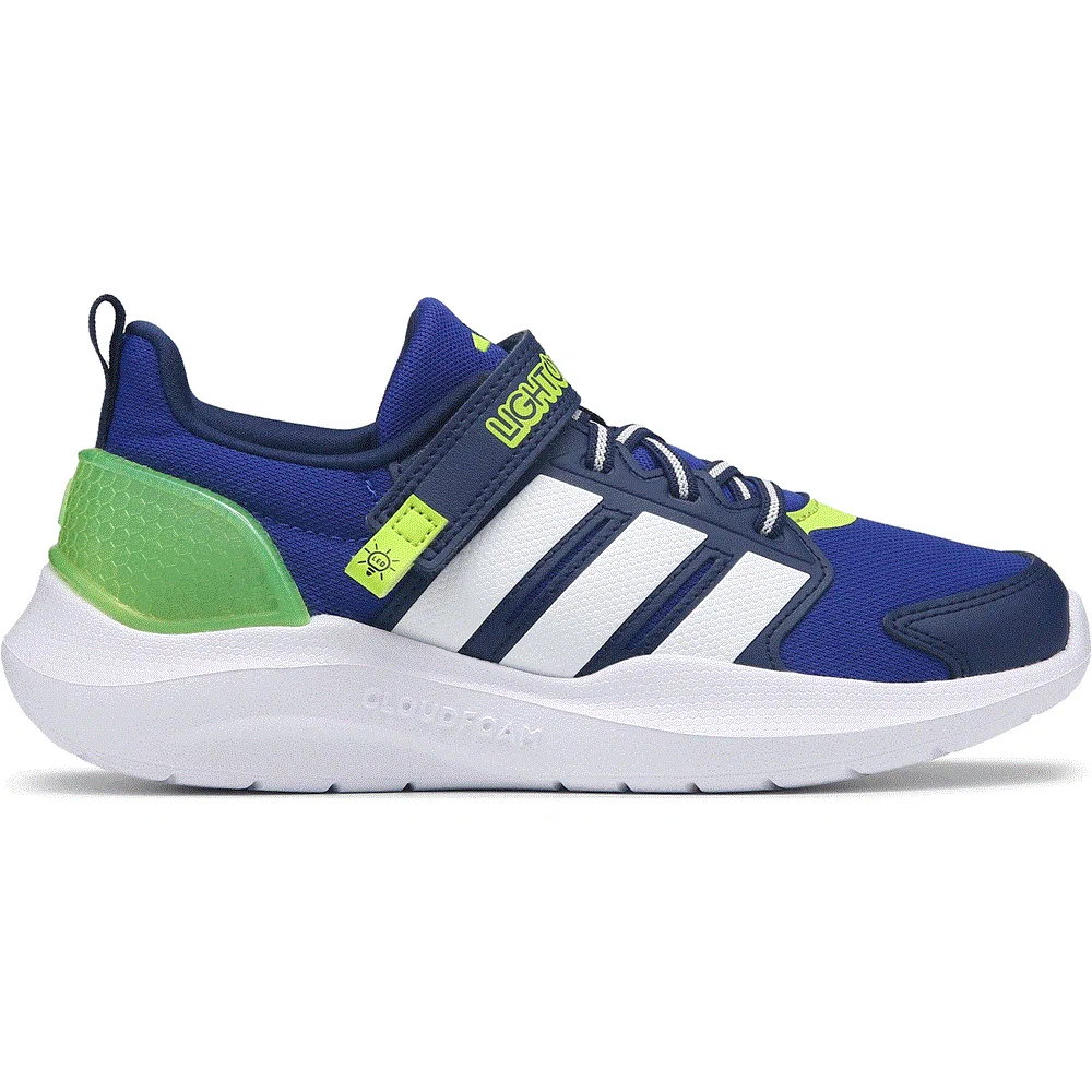 Детские кроссовки Lightorama Runner на эластичных шнурках Adidas, Navy/Green — фото 2
