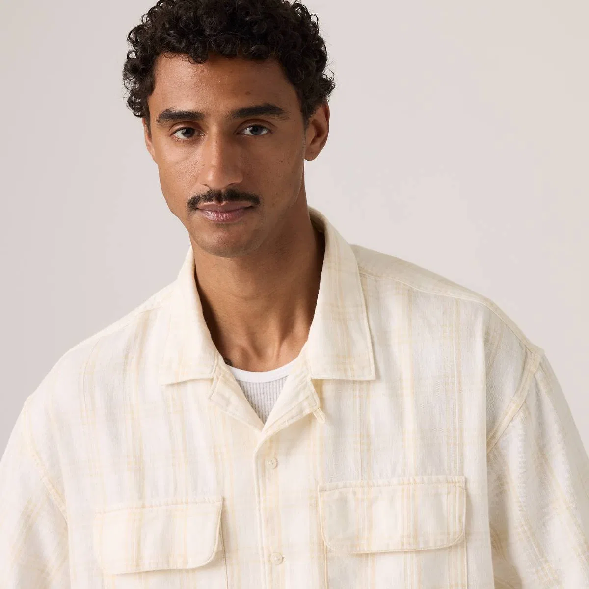Рубашка свободного кроя для полевых работ Levi's, Atkins Plaid Egret - White — фото 2