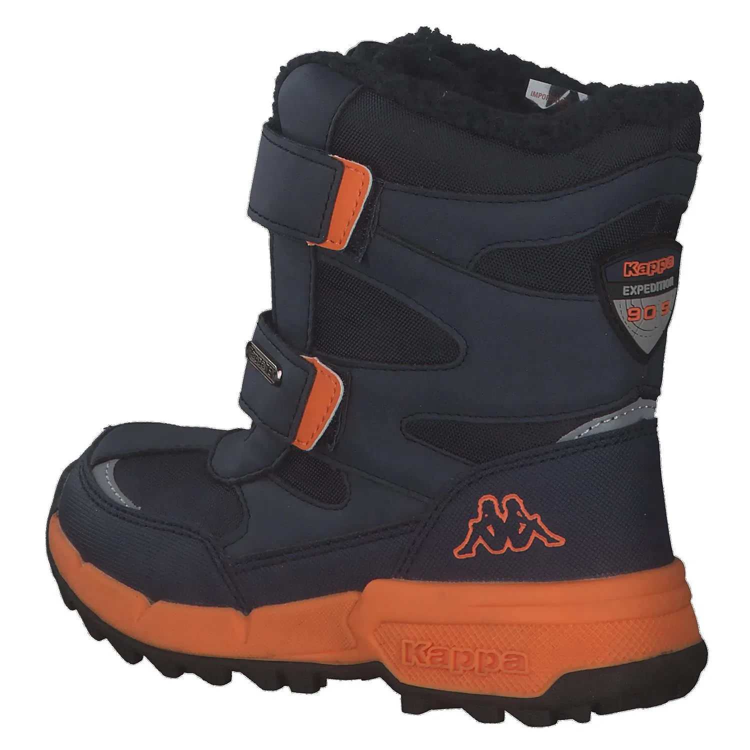 Детские зимние ботинки для мальчиков с принтом Kappa, Navy Orange — фото 3