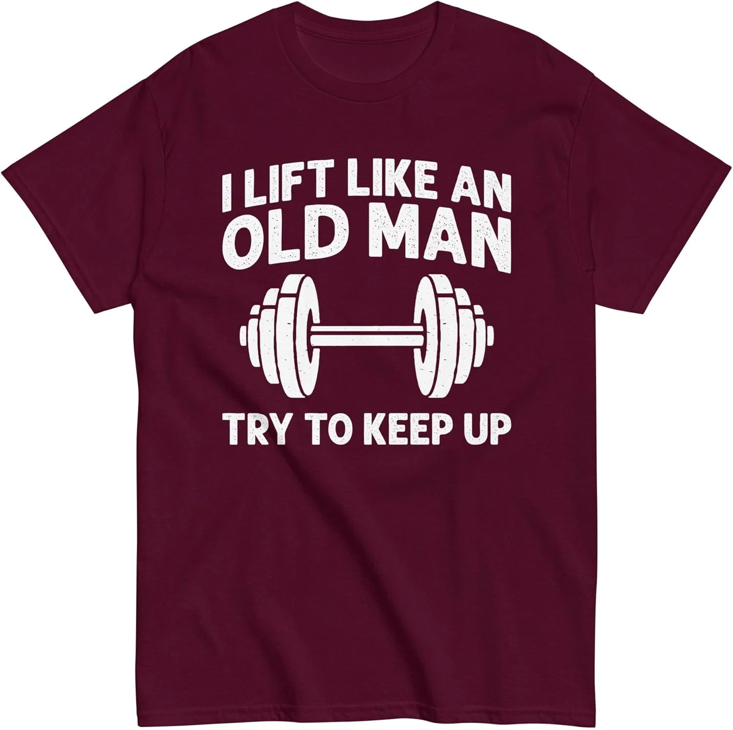 Мужская футболка с принтом I Lift Like an Old Man, Military Green — фото 2