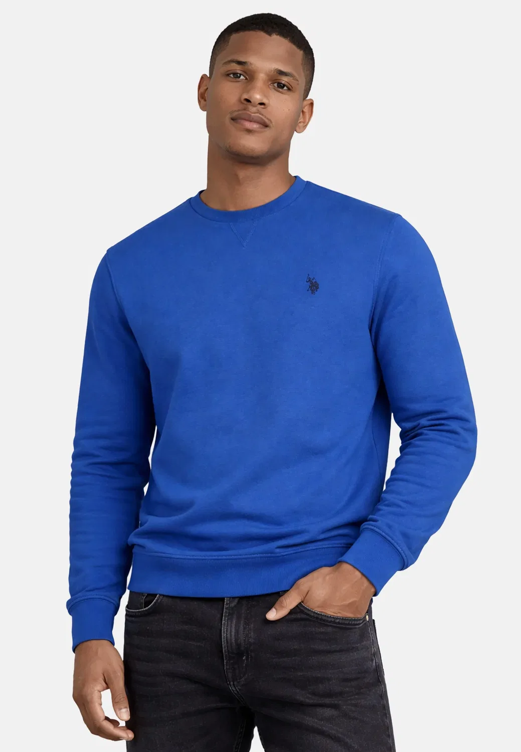 Мужской свитшот с круглым вырезом U.S. Polo Assn., Cobalt — фото 2