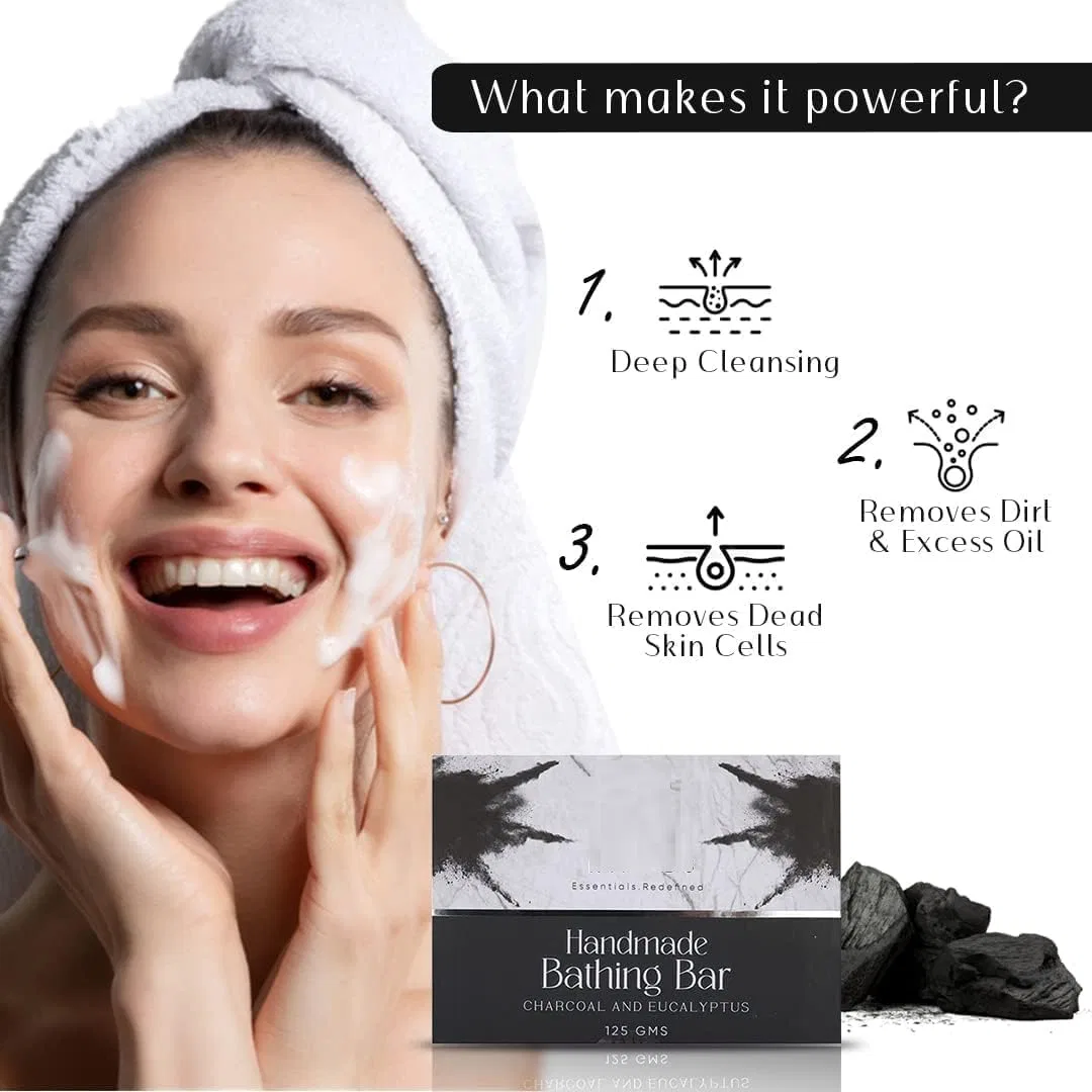 Твердое мыло Charcoal Bath Soap, 4 x 125 г Generisch — фото 2
