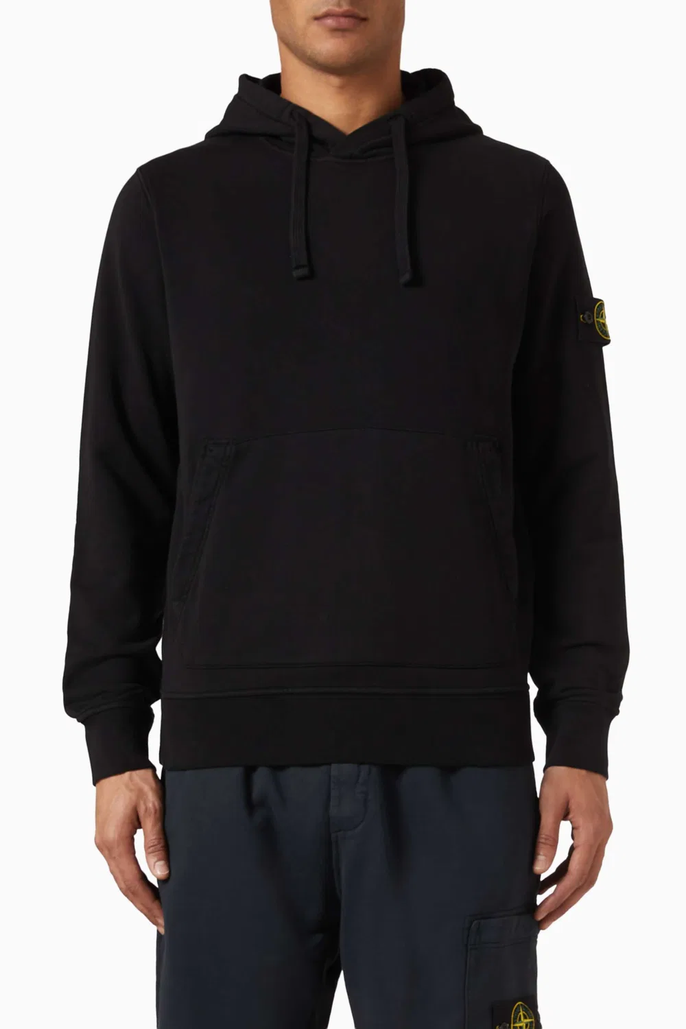 Худи с капюшоном из хлопкового флиса Stone Island