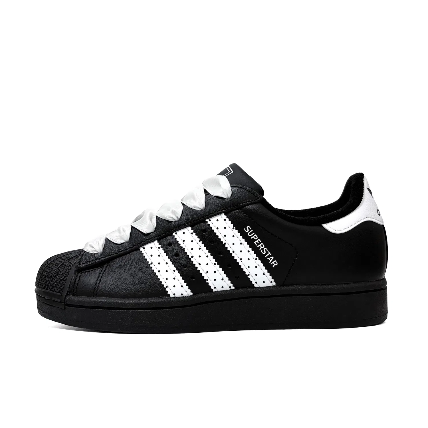 Детские кроссовки для скейтбординга с принтом в горошек Superstar 2 Adidas Originals, Black