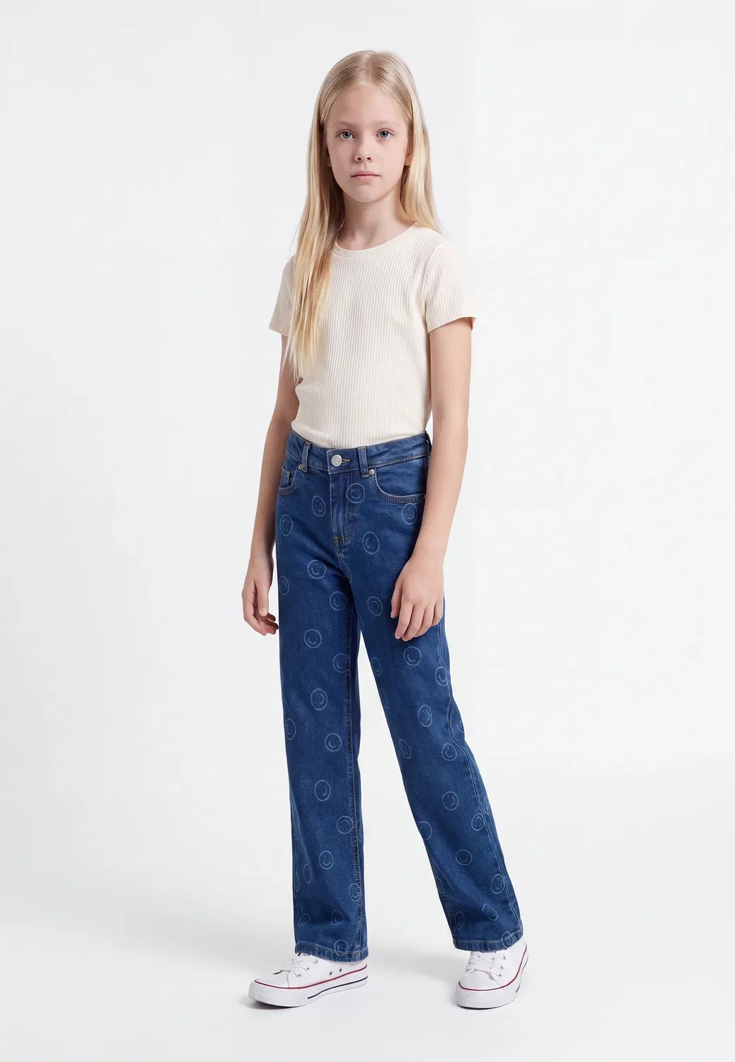 Kogjuicy smiley - джинсы свободного кроя Only Girls, Medium Blue Denim