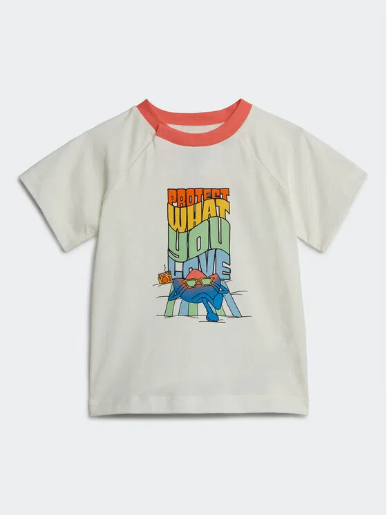 Футболка regular fit Graphic Print T-Shirt Adidas, белый