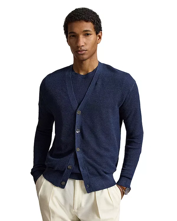 Мужской кардиган расслабленного кроя Polo Ralph Lauren, темно-синий