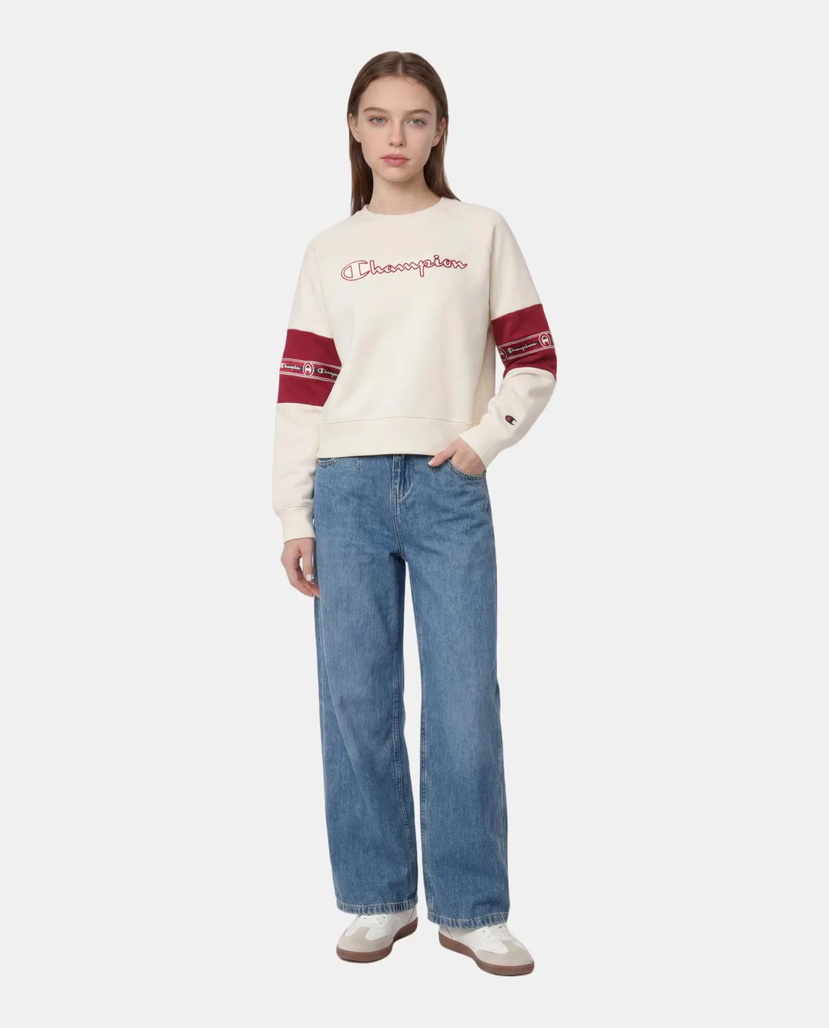Толстовки, Sudaderas Casual Crewneck Sweatshirt, Champion, белый — фото 3