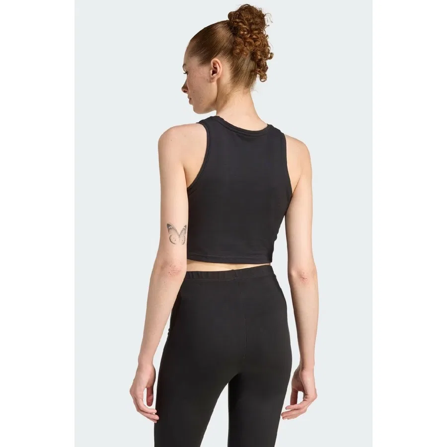 Спортивный топ с принтом adidas W 3S PAD TK BLACK, Черный — фото 2