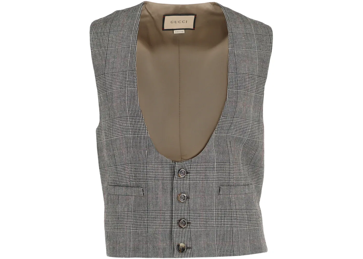 Мужской жилет с принтом Gucci Vest, Grey Beige