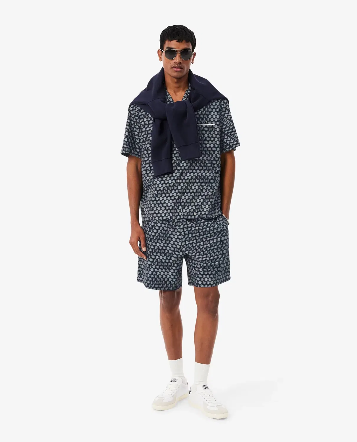 Мужские шорты свободного кроя Lacoste, Azul Marino — фото 4