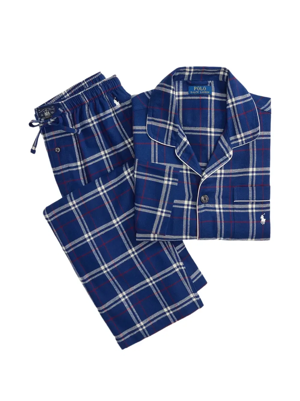 Пижамный комплект из фланели в клетку POLO RALPH LAUREN, синий