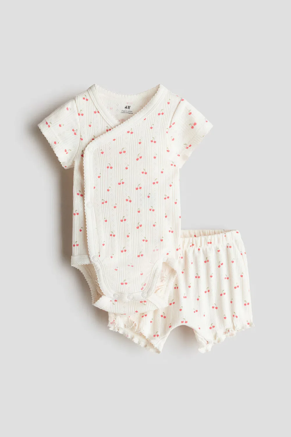 Костюм-Двойка с принтом H&M, Cremefarben/Kirschen