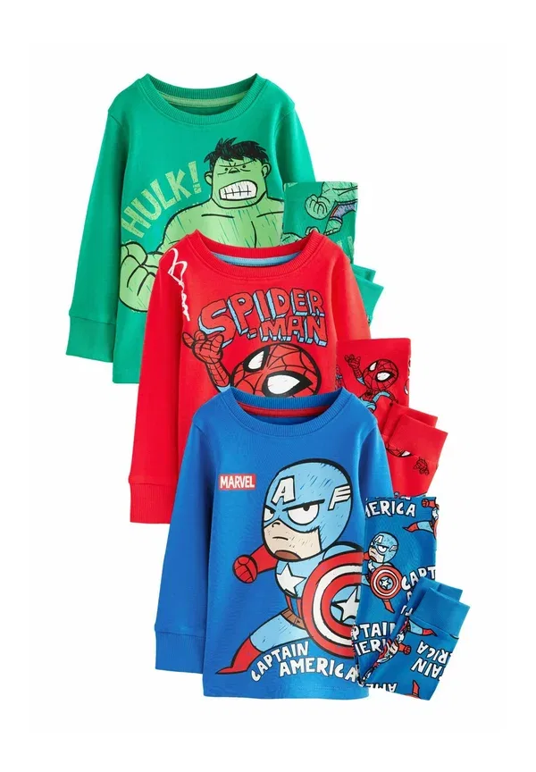Пижама с принтом Snuggle 3 pack Next, Marvel Red Green Blue, красный/синий/зеленый