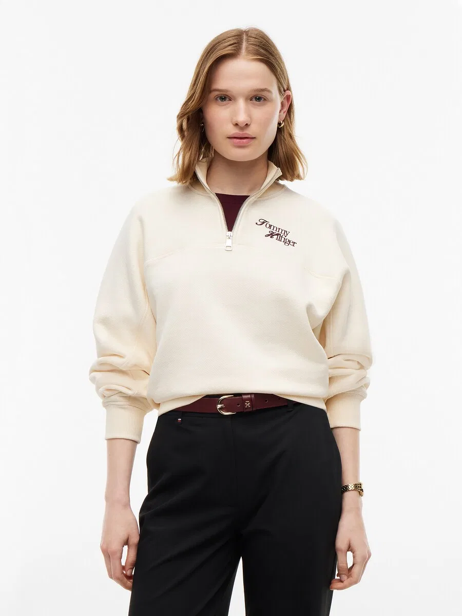 Толстовка TOMMY HILFIGER бежевого цвета — фото 2