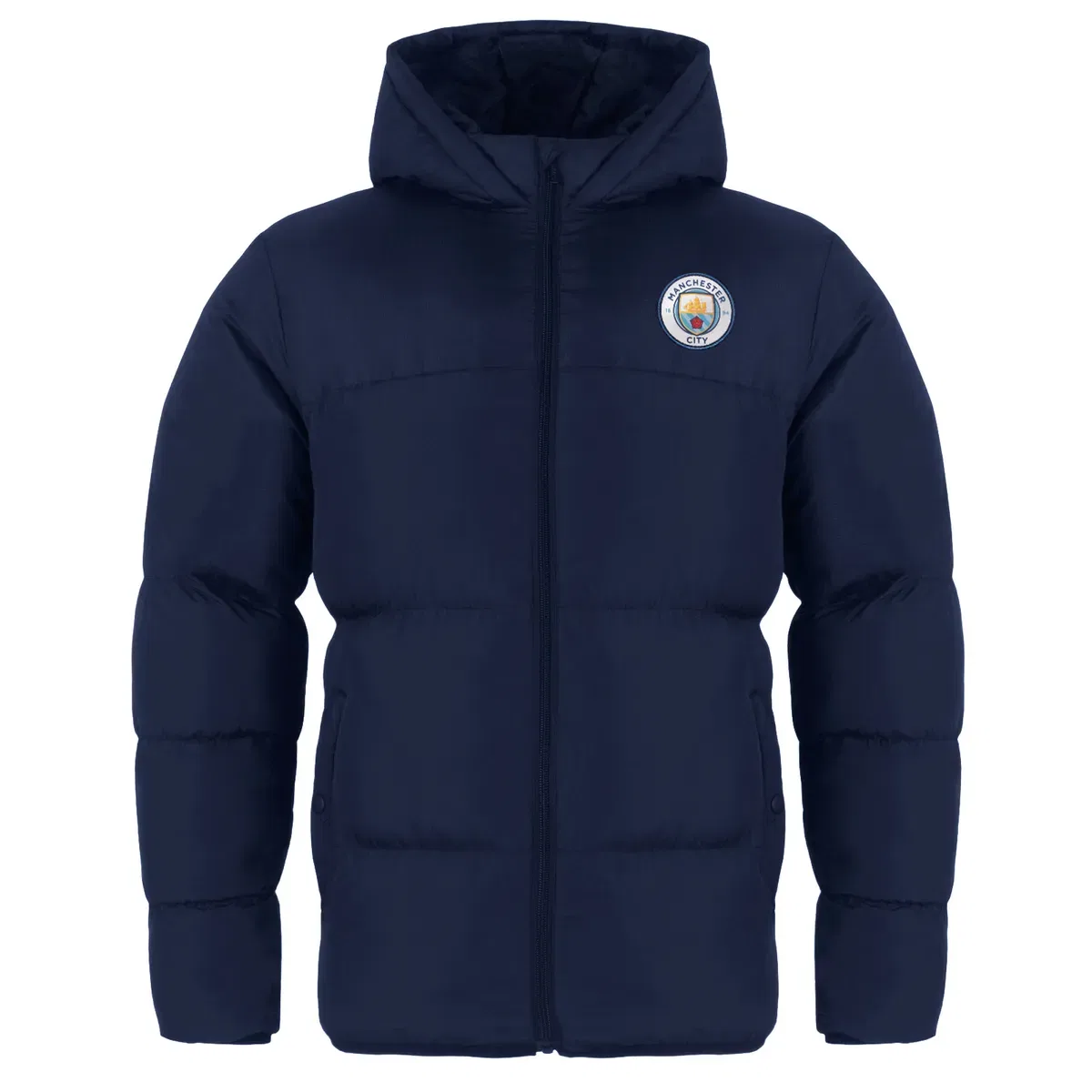 Детская куртка-пуховик с капюшоном Manchester City Fc, Navy