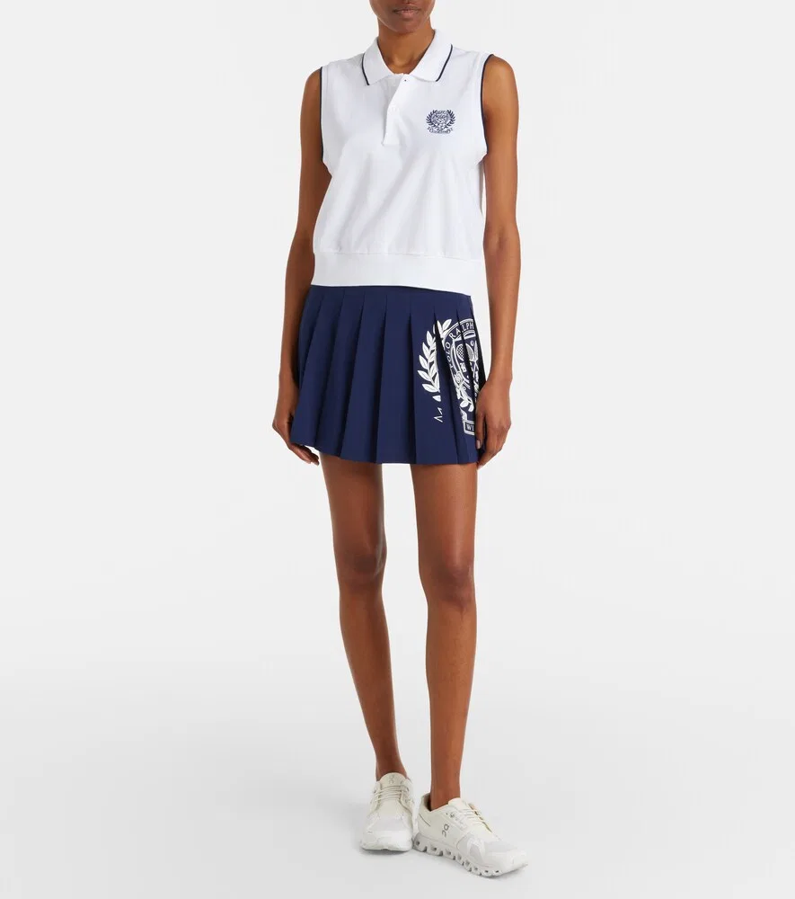 Плиссированная теннисная юбка Wimbledon Polo Ralph Lauren, синий — фото 2
