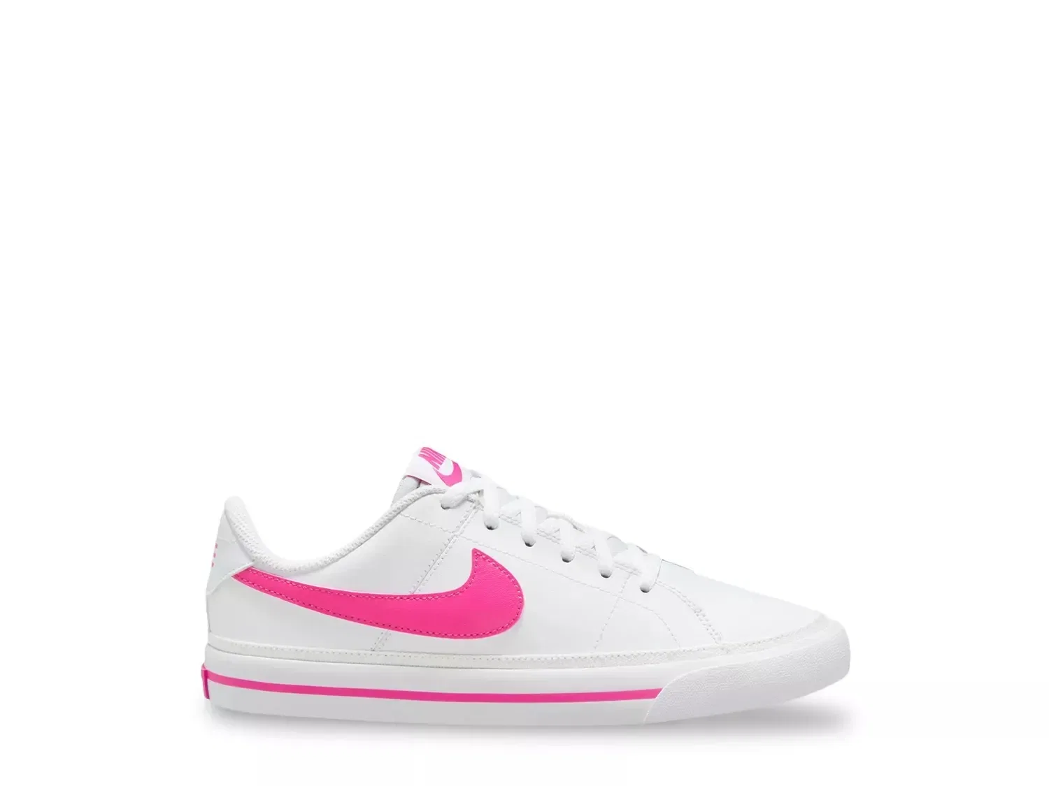 Кроссовки Nike Court Legacy Kids, белые/лазер фуксия