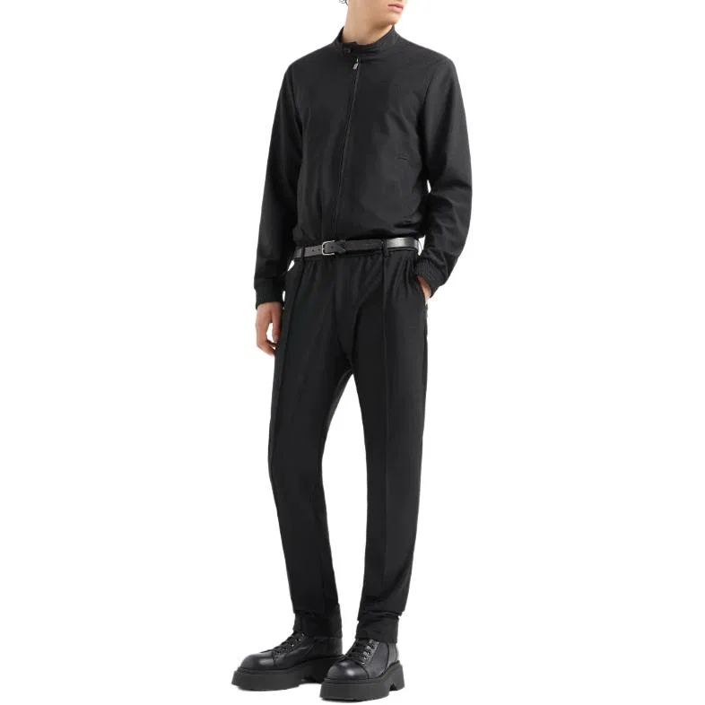 Мужская куртка из технического сюсира EMPORIO ARMANI, Black — фото 3