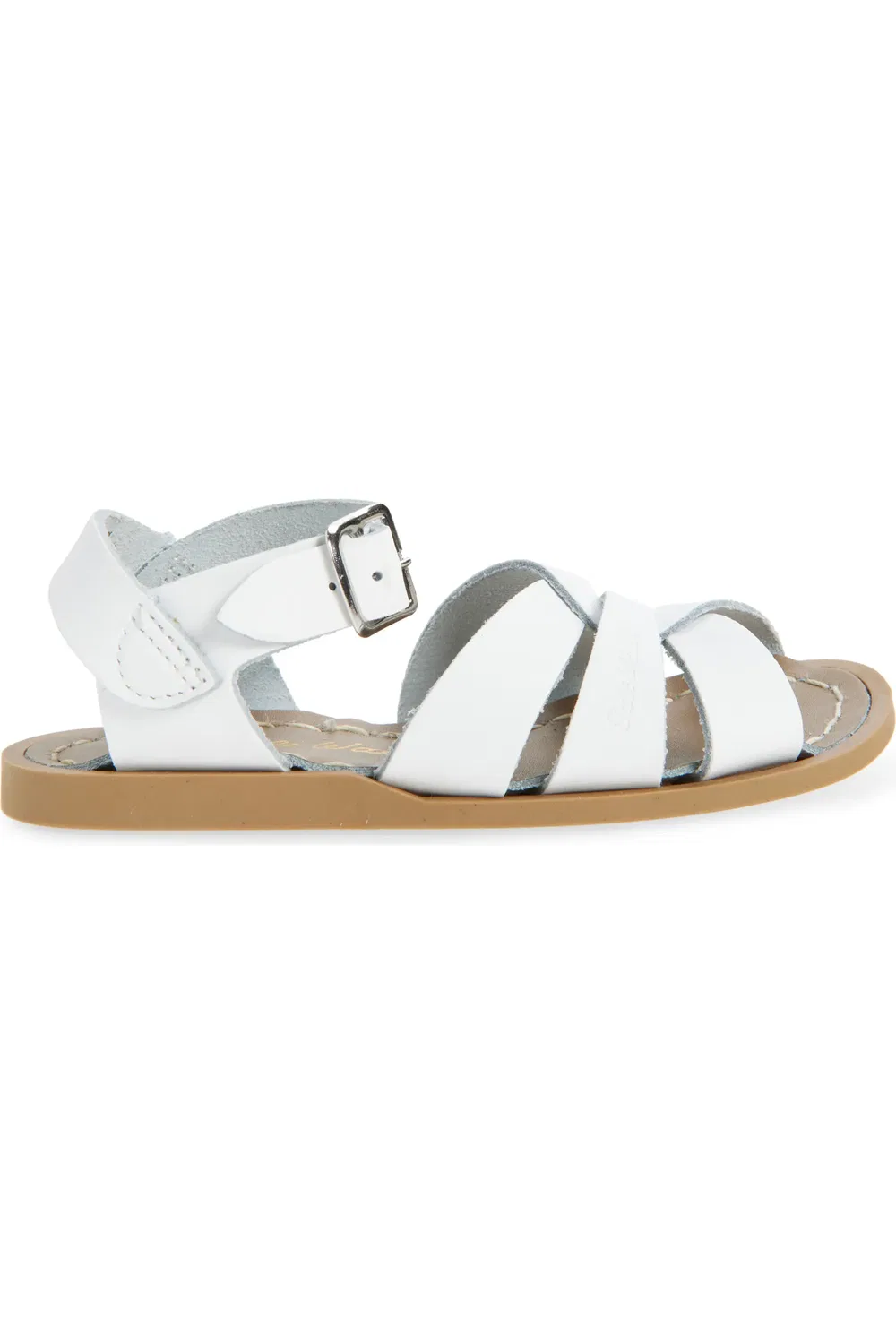 Детские сандалии на щиколотке с кожаным верхом Salt Water Sandals by Hoy, белый — фото 3