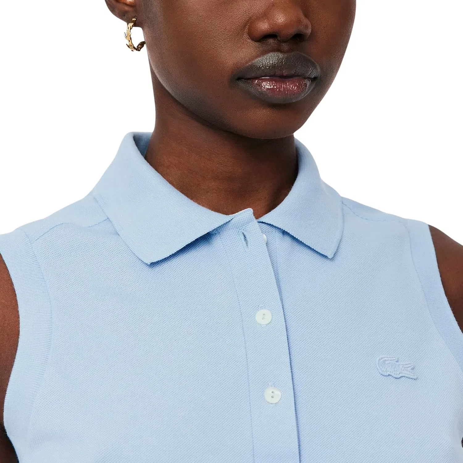 Женское платье-поло без рукавов L.12.d Lacoste, Chambray — фото 2