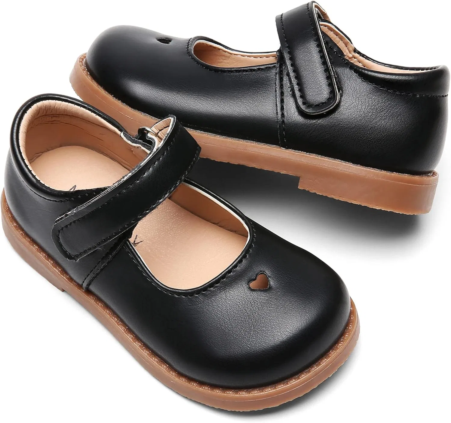 Детские туфли Мэри Джейн для девочек Classic Mary Jane Flats DADAWEN, Black — фото 4
