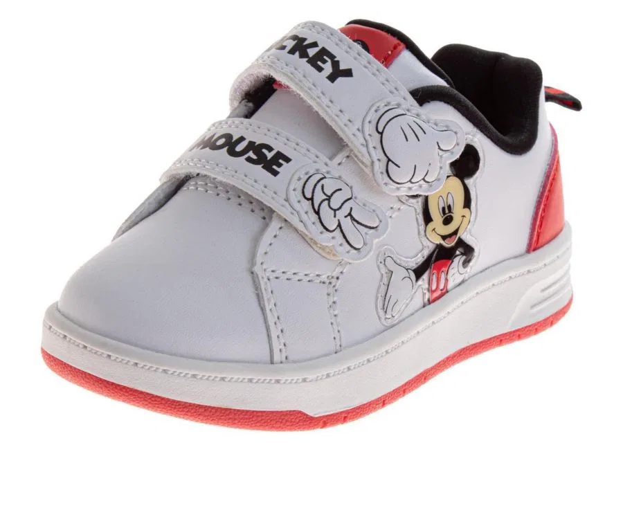Кроссовки детские с принтом Mickey Mouse Disney, White Red