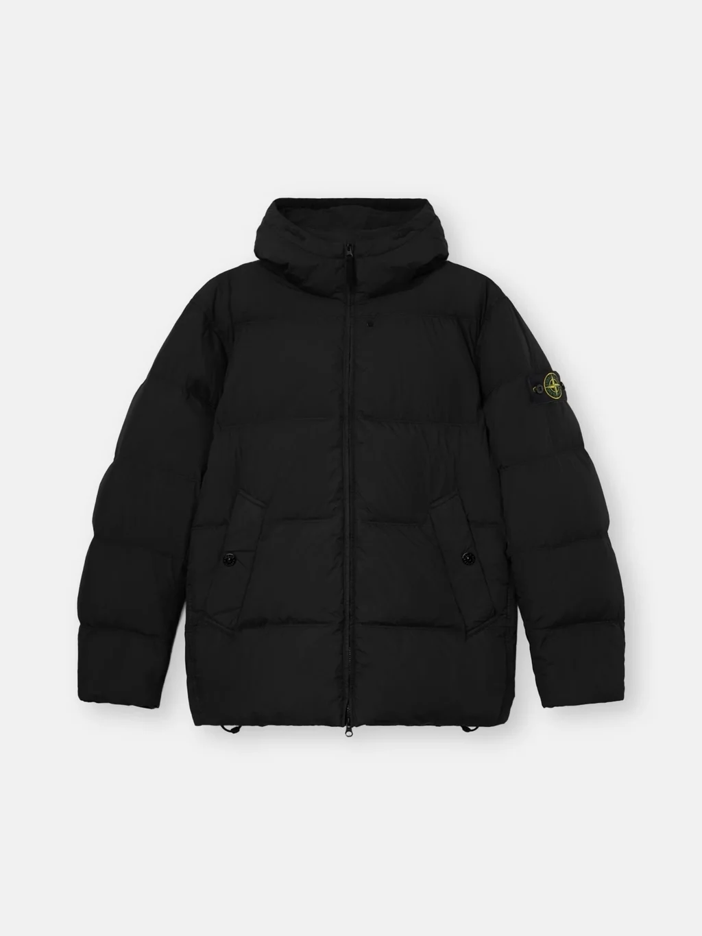 Мужской пуховик Stone Island Wind-resistant With Anti-drop Regular Fit, черный — фото 2