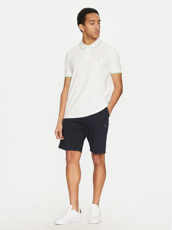 Поло regular fit U.S. Polo Assn., белый — фото 2