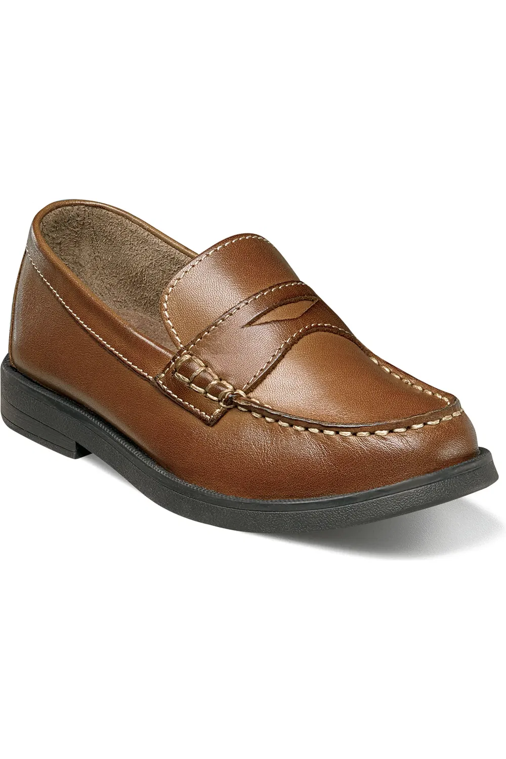 Детские туфли лоферы пенни на плоской подошве Croquet Florsheim, Saddle Tan