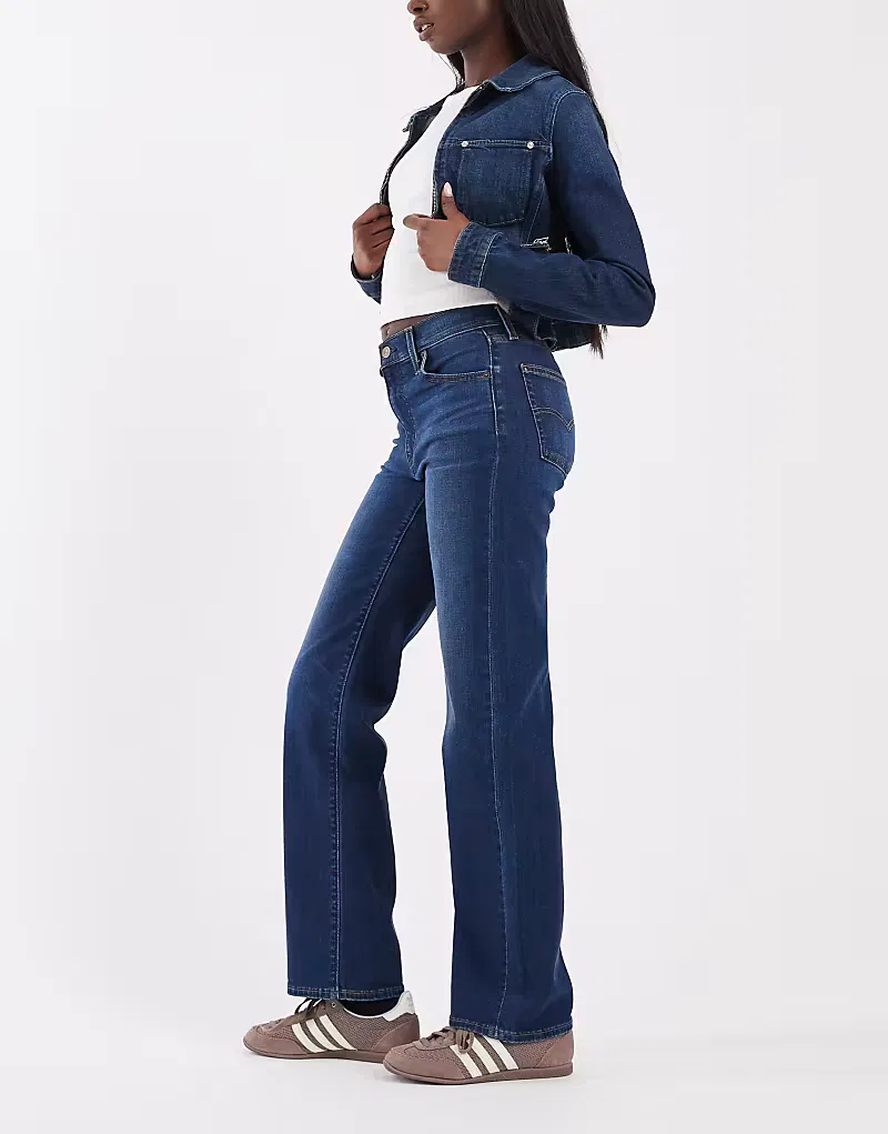Джинсы Levi's 723 с высокой посадкой и прямым кроем, темно-синие — фото 3
