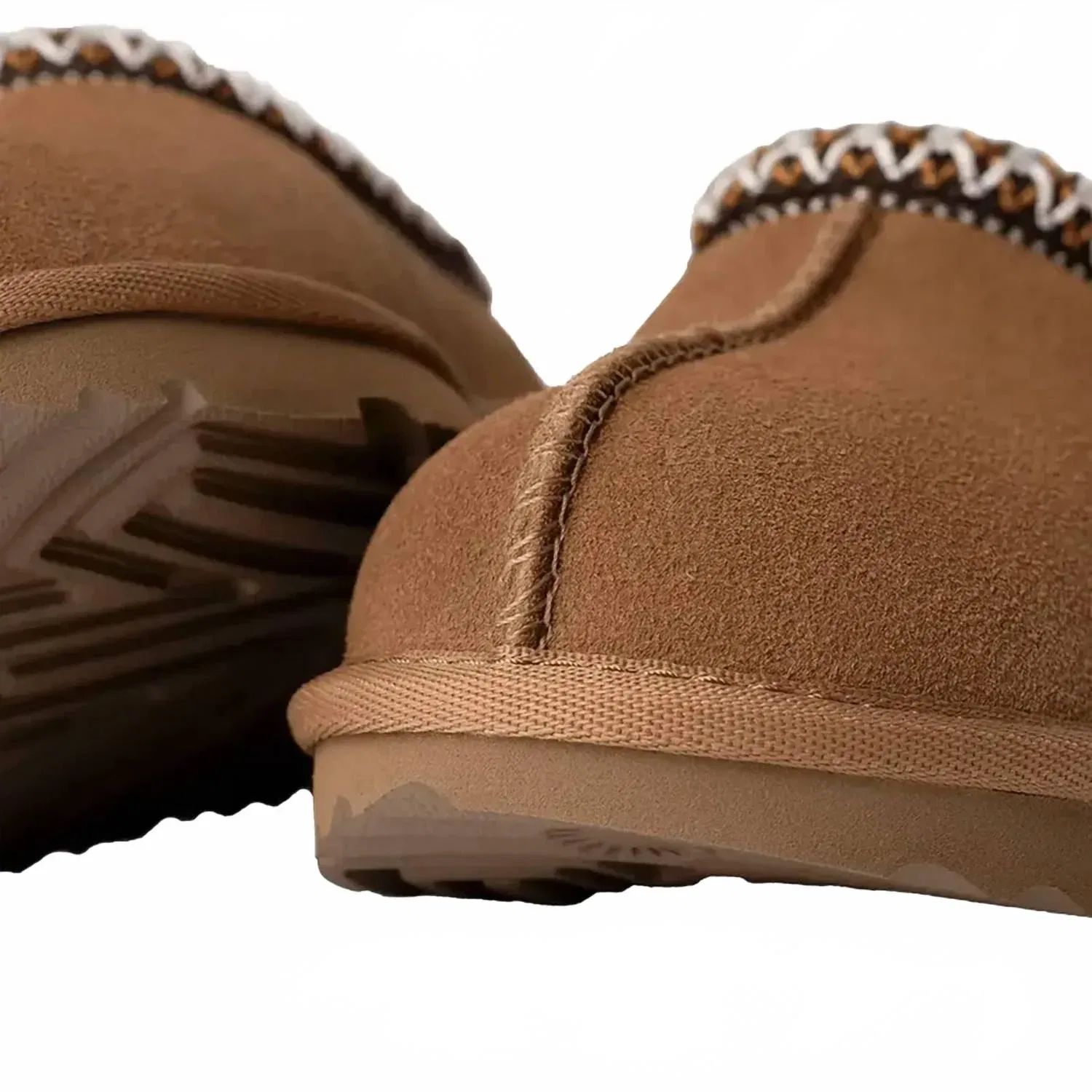 Детские тапочки-слайды с замшевым верхом Tasman II UGG, Chestnut — фото 3