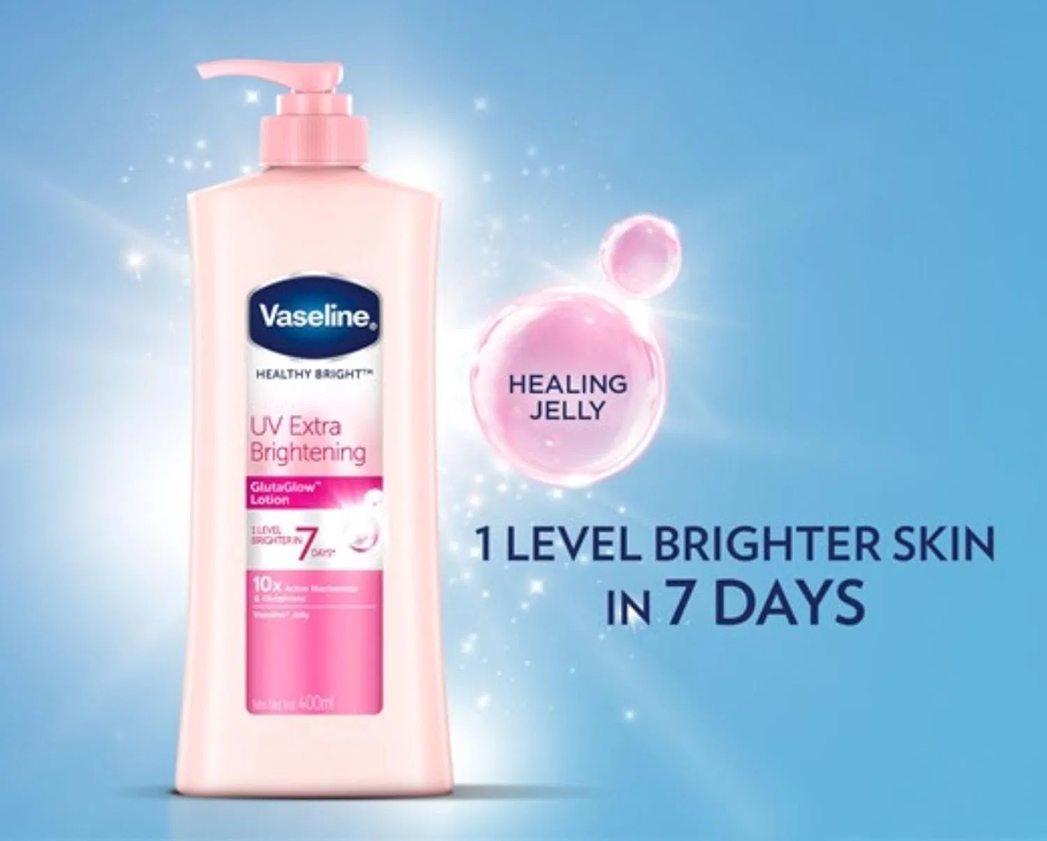 Лосьон для тела Healthy Bright UV Extra Brightening Gluta Glow, Vaseline, 300 мл — фото 3