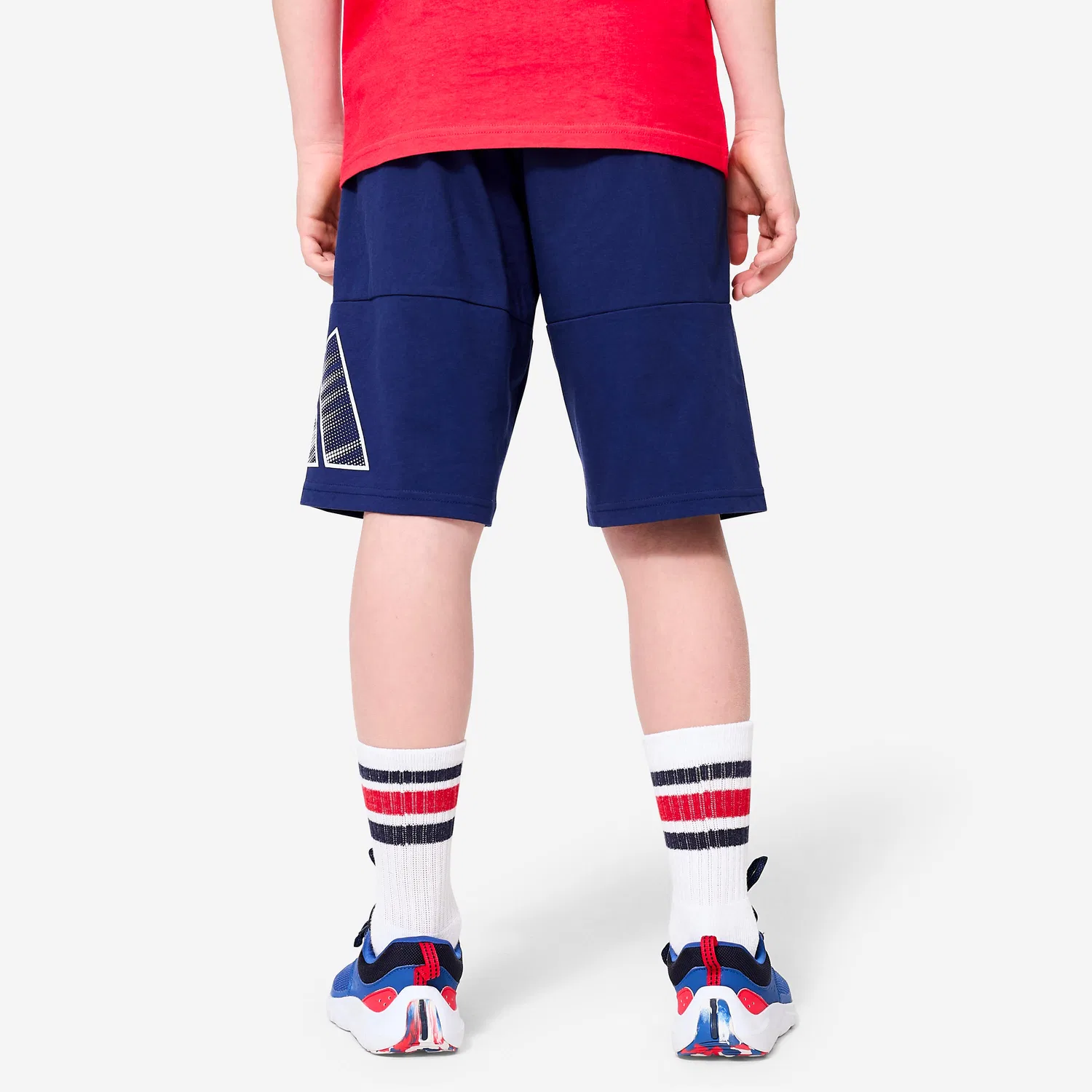Детские хлопковые шорты Adidas, Navyblau — фото 4
