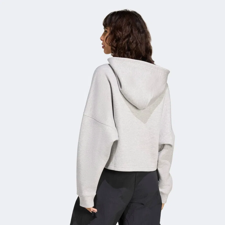 Женский свитшот с длинным рукавом adidas 3 Stripes Hoody, Серый — фото 3