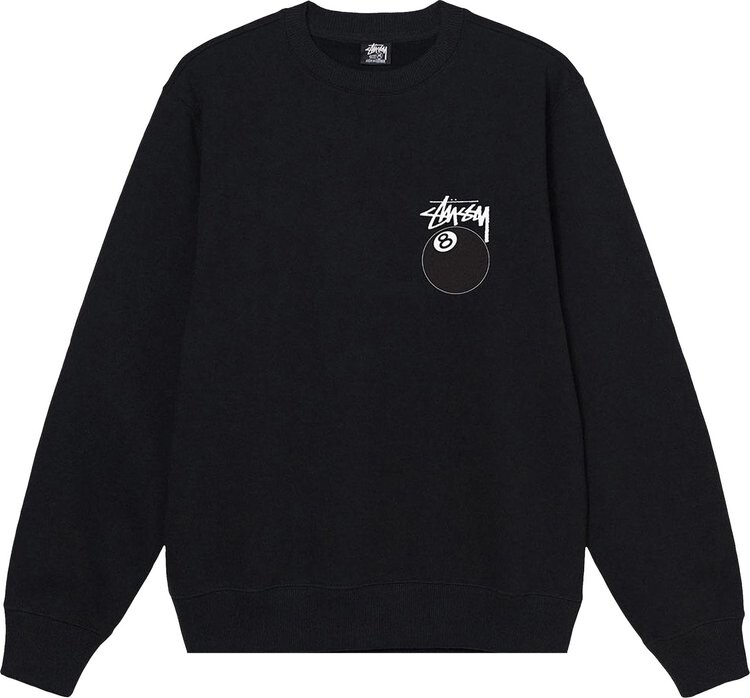

Толстовка Stussy 8 Ball Crew 'Black', черный
