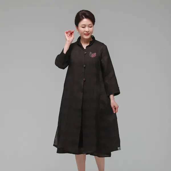 Жилет летний для девочек, Harang Hanbok, коричневый