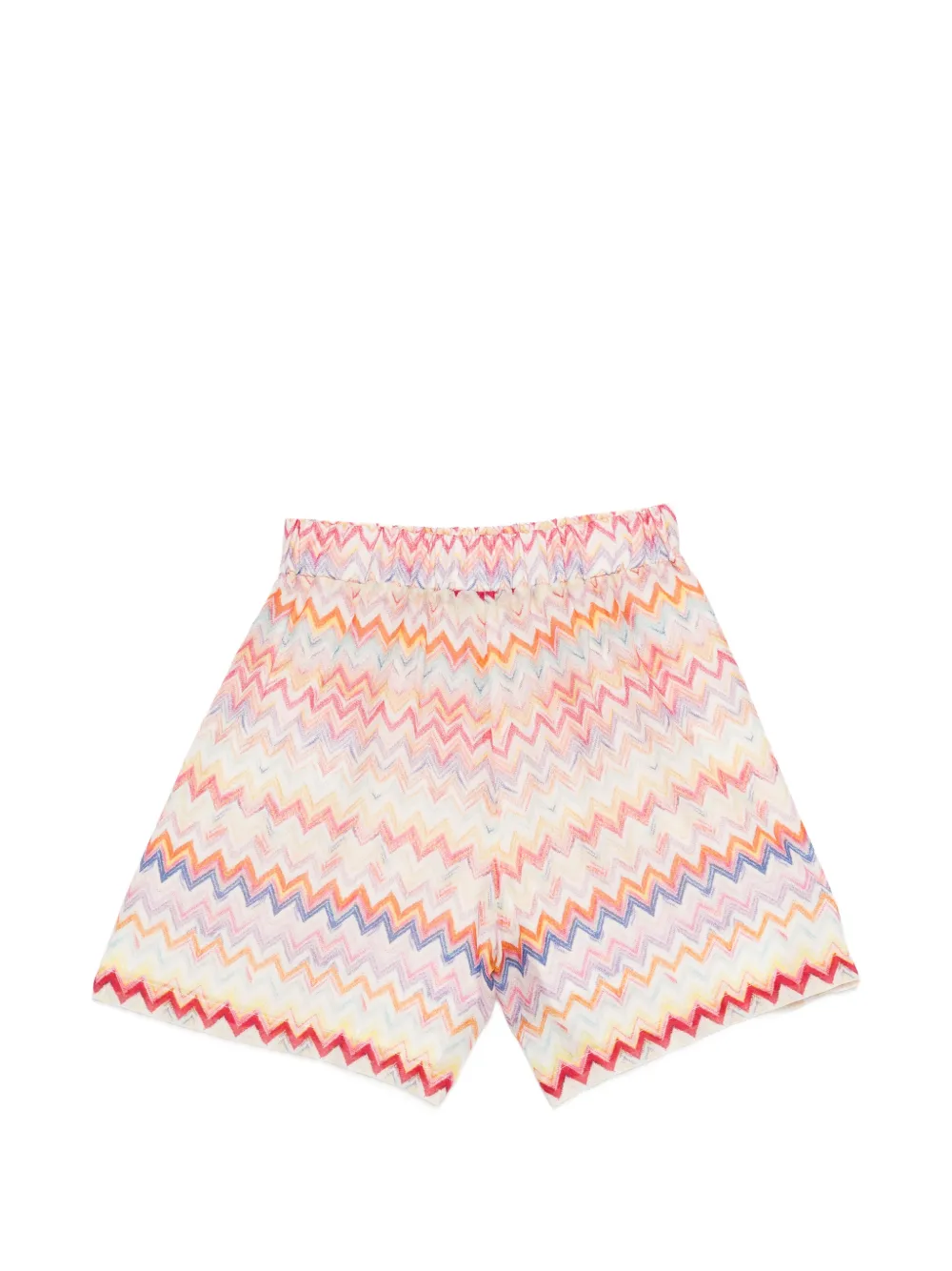 Шорты с зигзагообразным принтом Missoni Kids, бежевый — фото 2