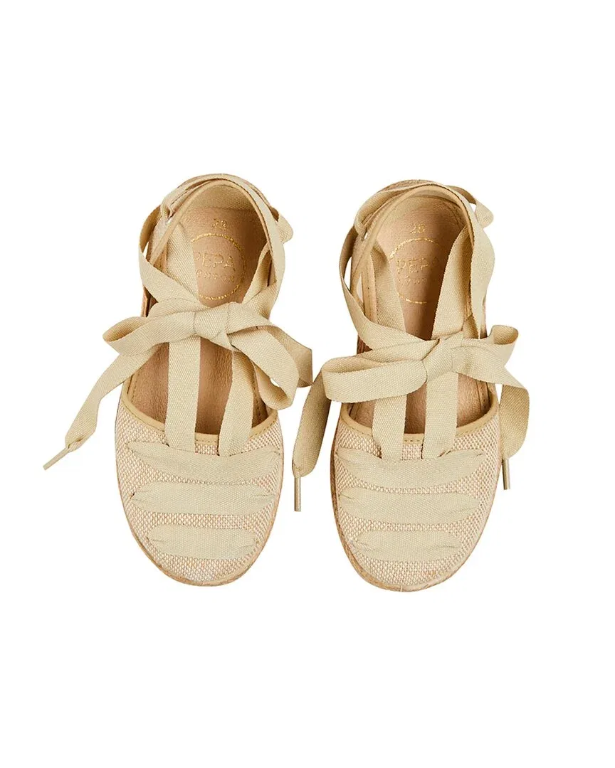 Детские эспадрильи без рукавов Pepa London Canvas Espadrille, бежевый