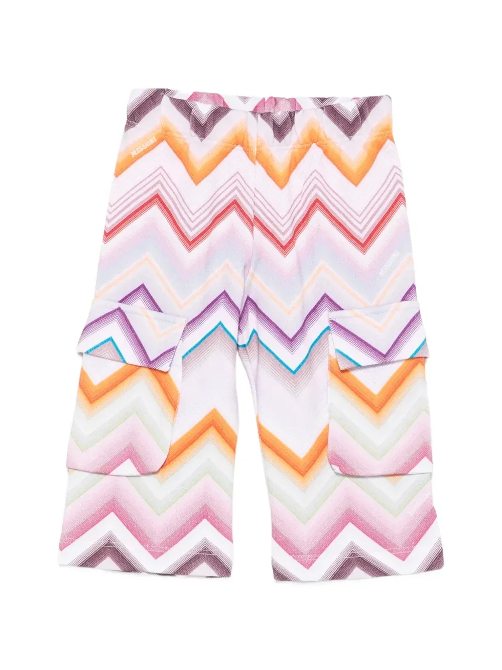 Спортивные брюки с зигзагообразным узором Missoni Kids, белый