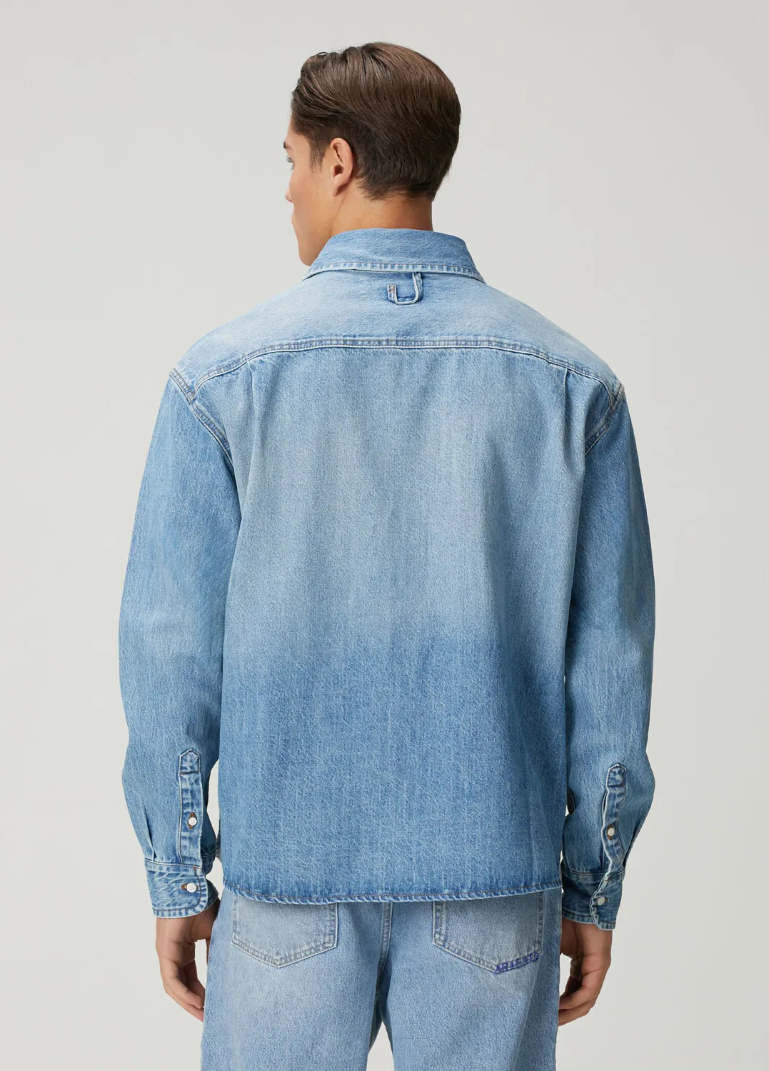 Джинсовая рубашка Simon Jacquemus, blue — фото 4
