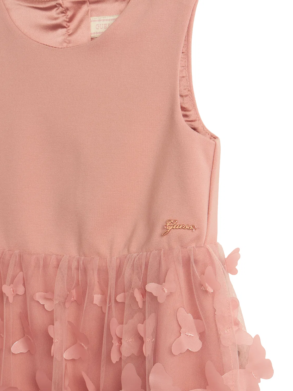 Элегантное платье стандартного кроя для девочки Guess, коралловый — фото 3