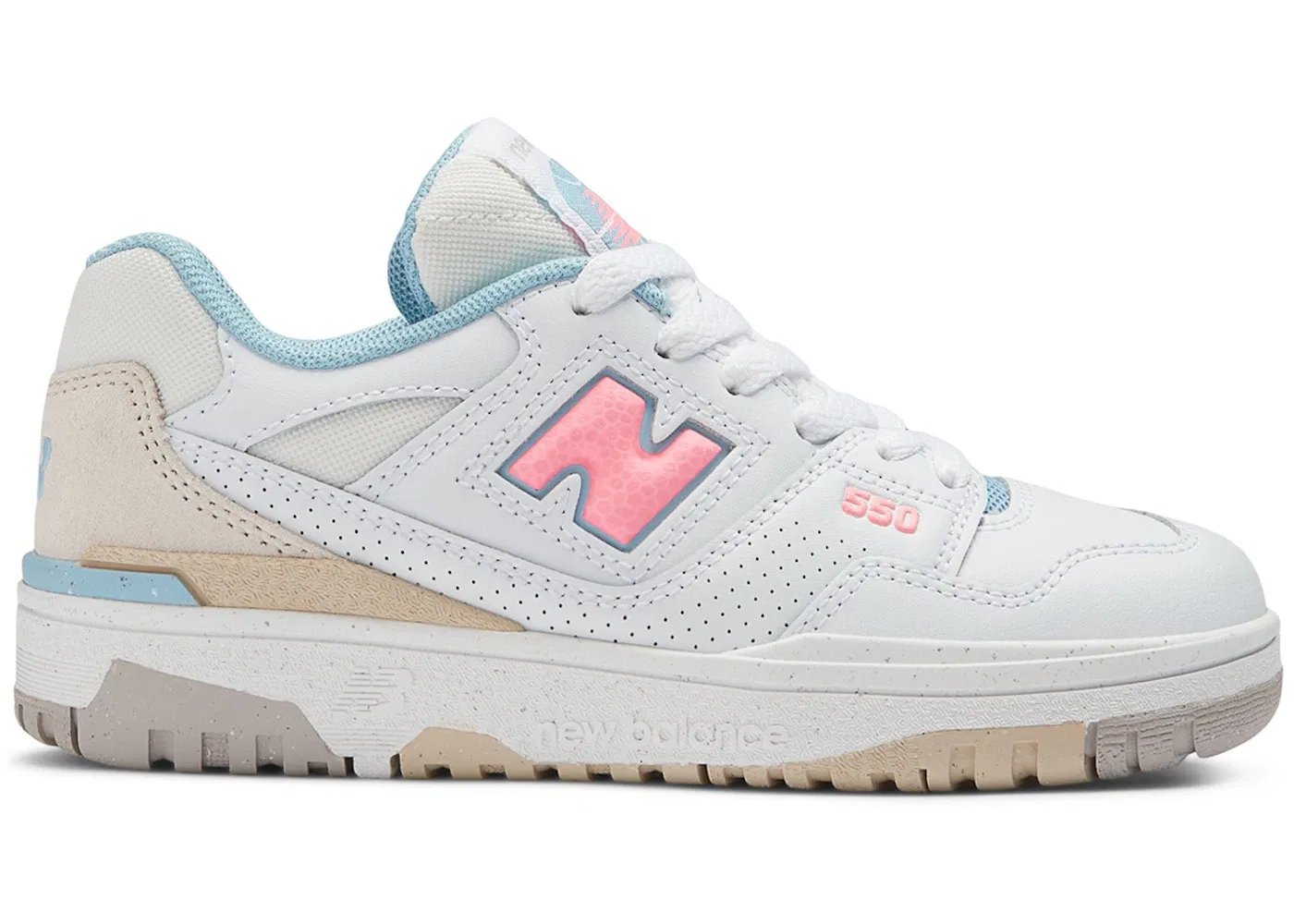 Детские кроссовки Lifestyle New Balance 550, White Ultra Pink