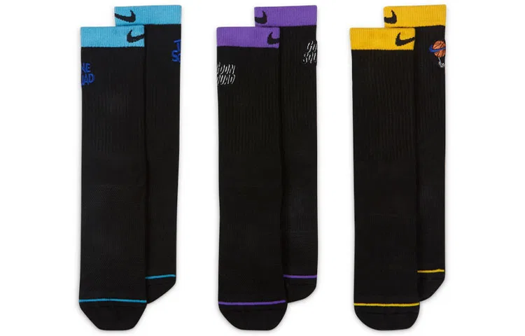 Носки высокие Nike x Space Jam, комплект из 3 пар, Black