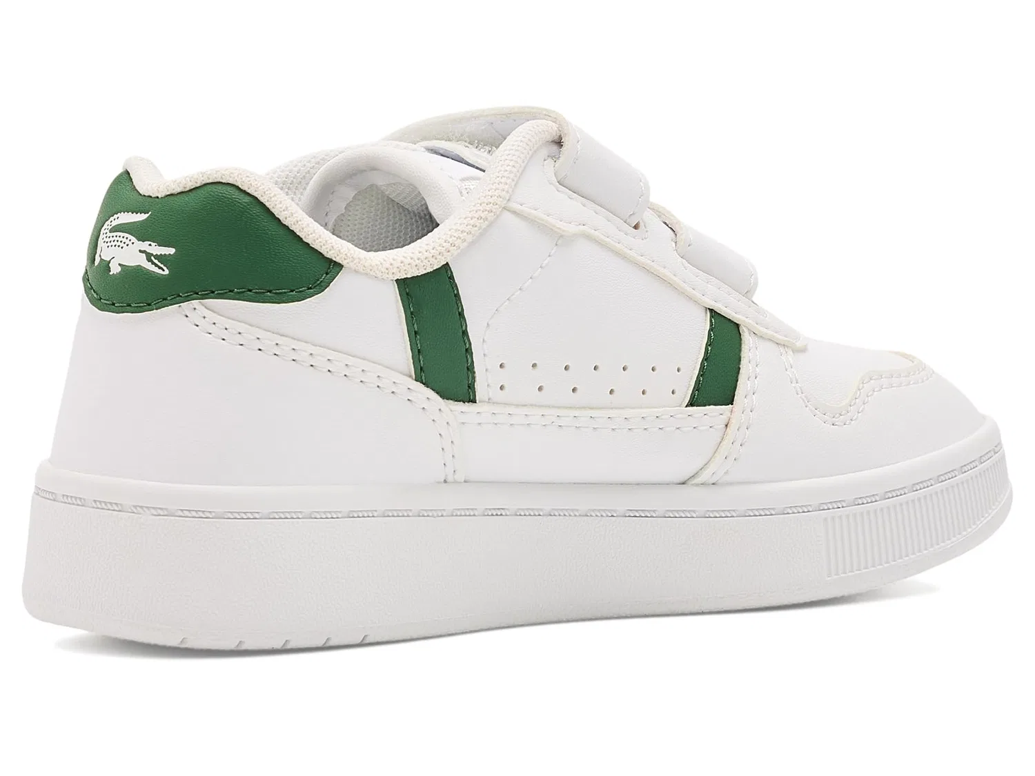 Кроссовки с Т-образными зажимами (для маленьких детей) Lacoste Kids, White/Dark Green — фото 4