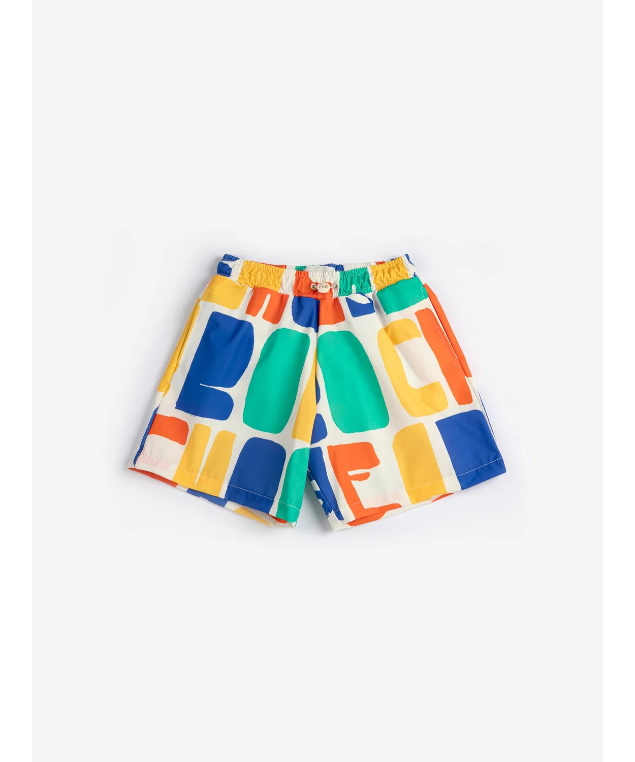 Детские плавки с принтом BOBO CHOSES Color All Over Swim Board Shorts, Off White — фото 2