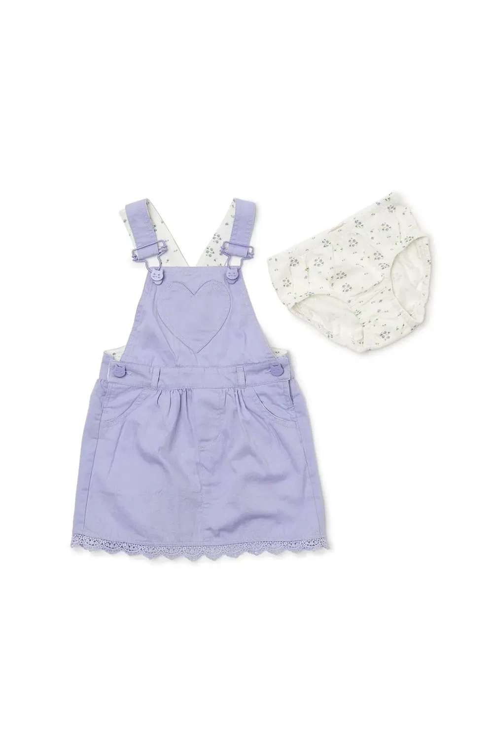 Детское платье без рукавов Ddxnh Dotty Dungarees, Lilac