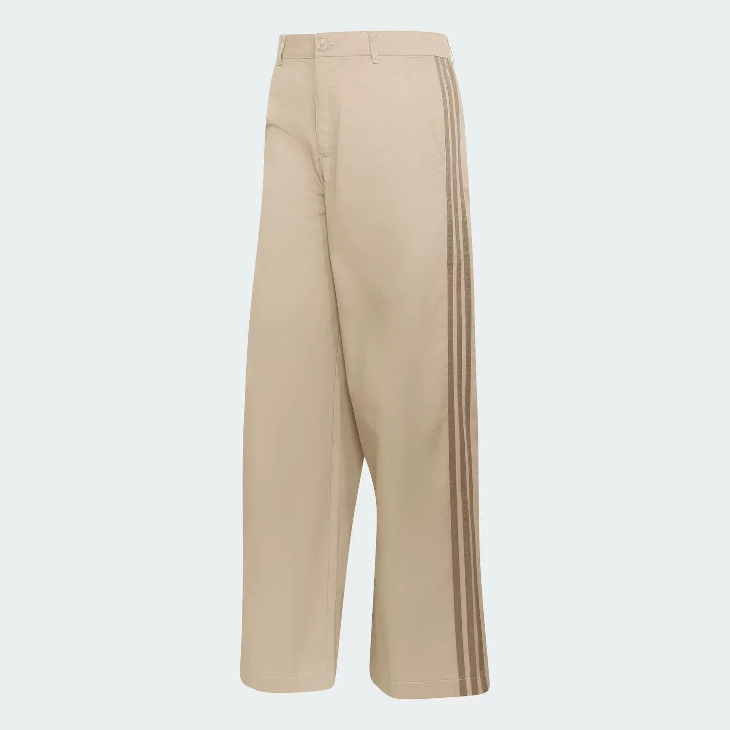 Мужские брюки свободного кроя 3-Stripes Pleated Adidas Originals, хаки — фото 4