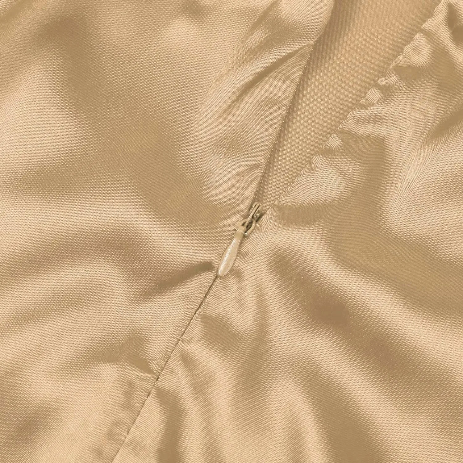 Женское вечернее платье с карманами Satin Halter Spaghetti Strap, Khaki — фото 4